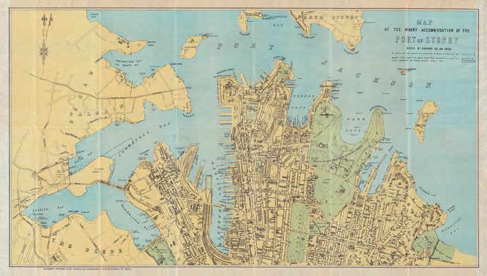 Map of the Wharf Accommodation of the Port of Sydney