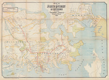 Load image into Gallery viewer, Map of North Sydney &amp; Environs Showing Tramway Lines &amp; Stopping Places