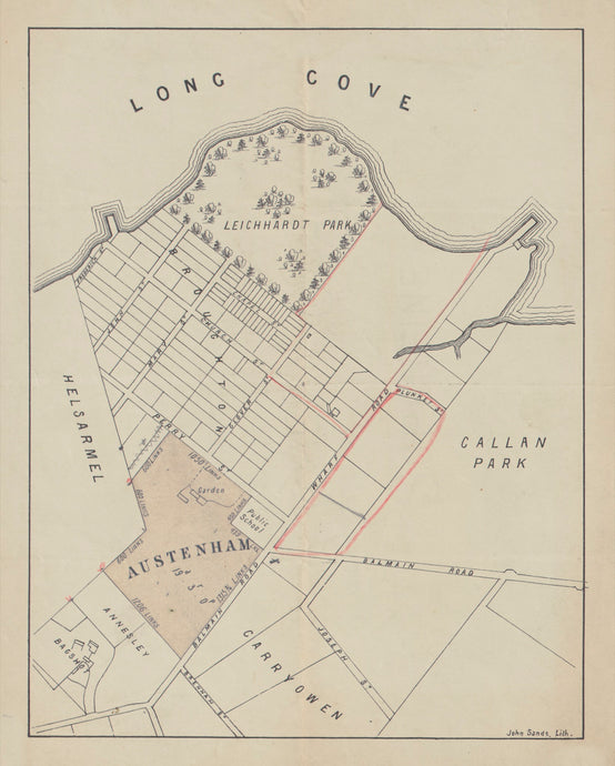 Austenham, Long Cove, Leichhardt Park, Callan Park, 1885