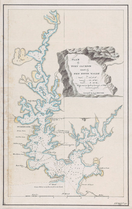 Plan of Port Jackson, coast of New South Wales... as survey'd by Cap'n. Hunter 1788