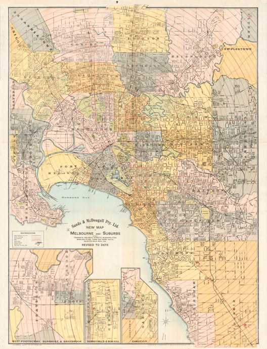 Sands & McDougall's New Map of Melbourne & Suburbs