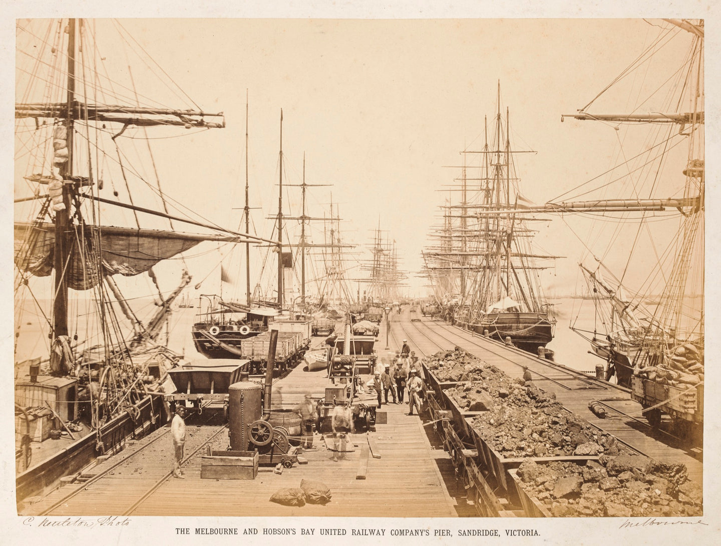 The Melbourne and Hobson's Bay United Railway Company's Pier, Sandridge, Victoria