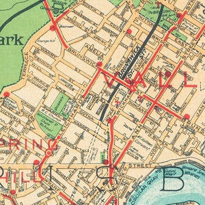 Map of Brisbane and Suburbs, circa 1920