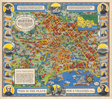 Load image into Gallery viewer, Pictorial Map of the City &amp; Surrounds of Melbourne, 1834-1934