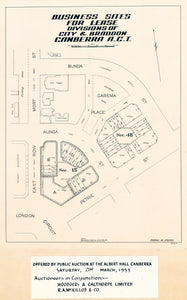 Business Sites For Lease: Divisions of City & Braddon, 1953