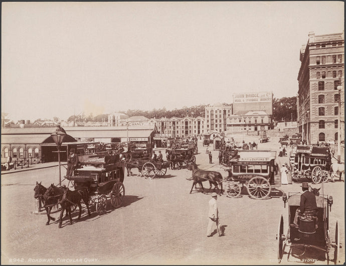 Roadway, Circular Quay, circa 1890