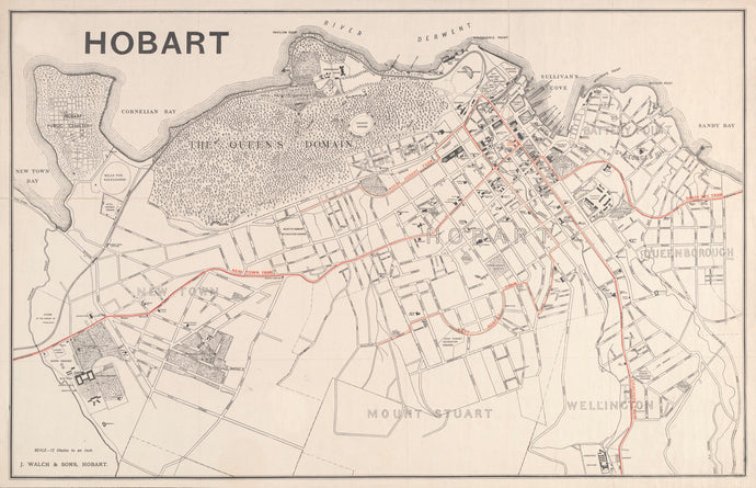 Hobart - Walch Tram Map