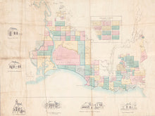 Load image into Gallery viewer, Map of the Illawarra from Shoalhaven to Kiama, with plan of Village of Dapto. Historic buildings from around the district.