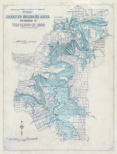 Greater Brisbane Area Inundated in the Flood of 1893