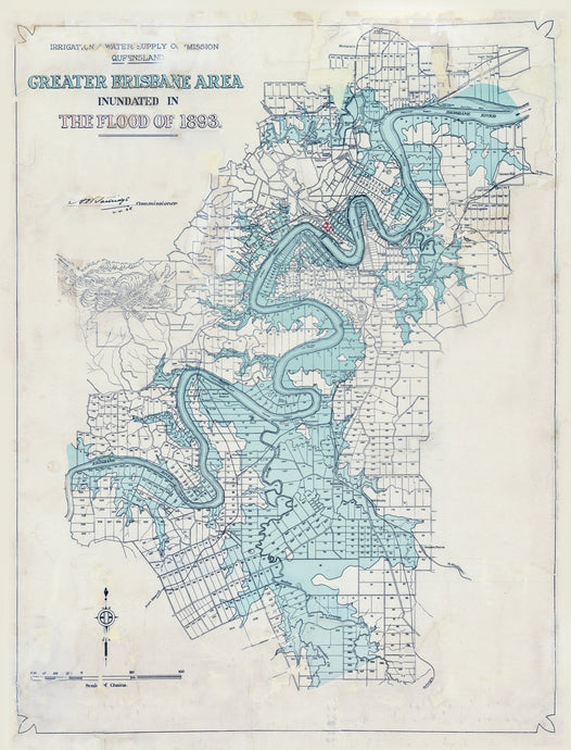 Greater Brisbane Area Inundated in the Flood of 1893