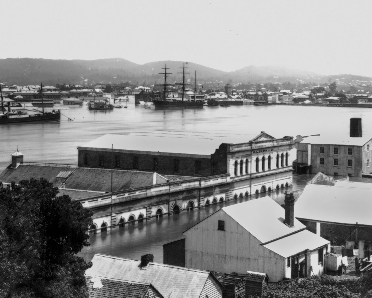 Brisbane flood of 1893: Short St, Brisbane River