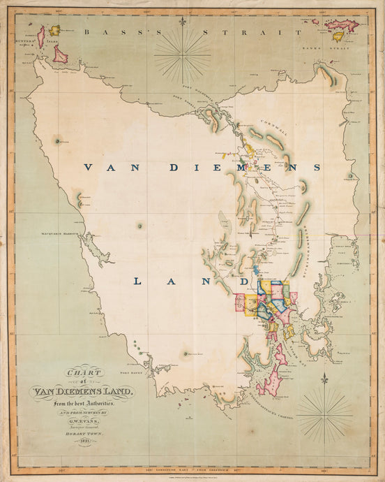 Chart of Van Diemens Land from the best Authorities, 1822