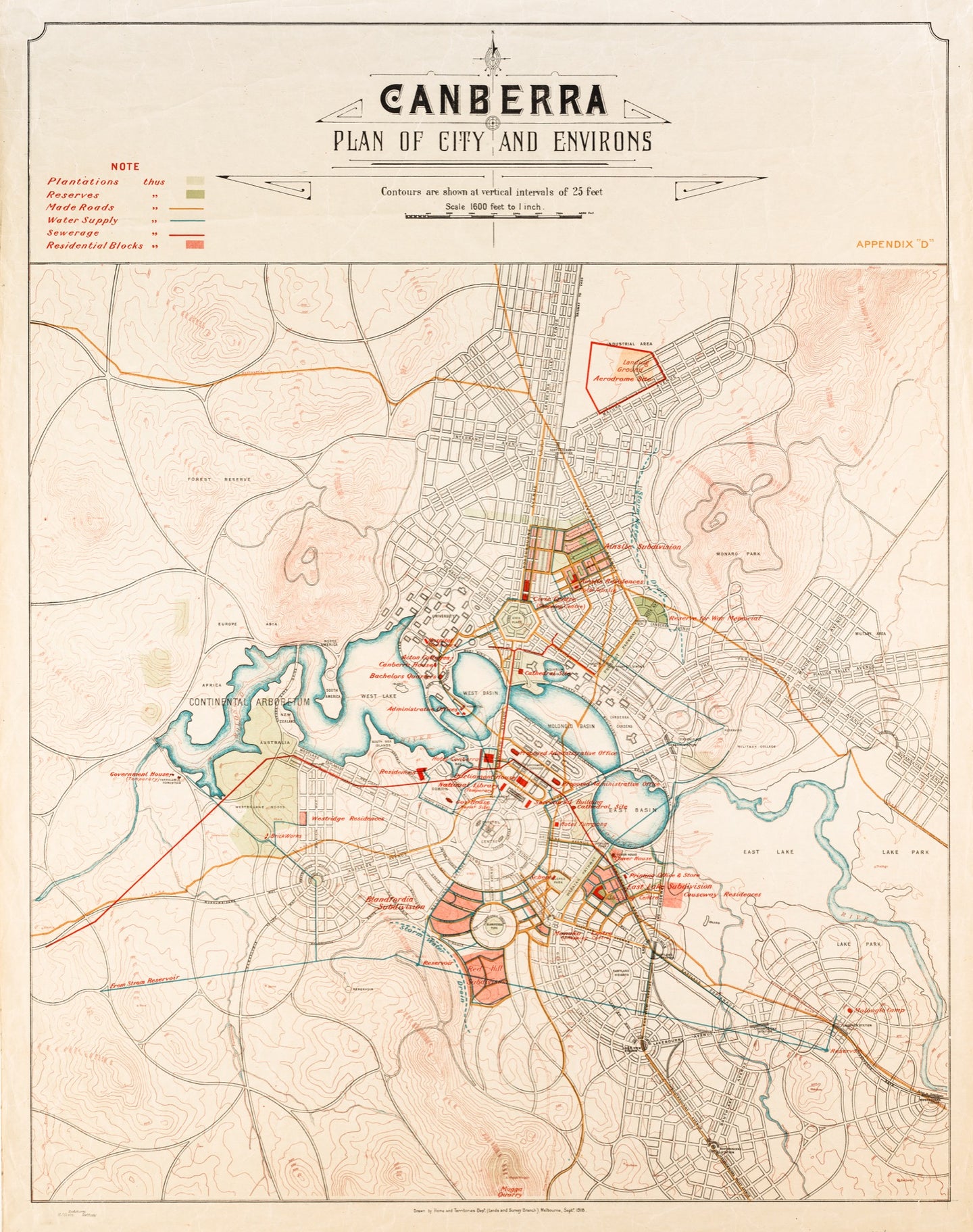 Canberra: Plan of City and Environs