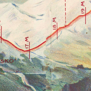 Section Map of the Motor Road to Mt. Kosciusko