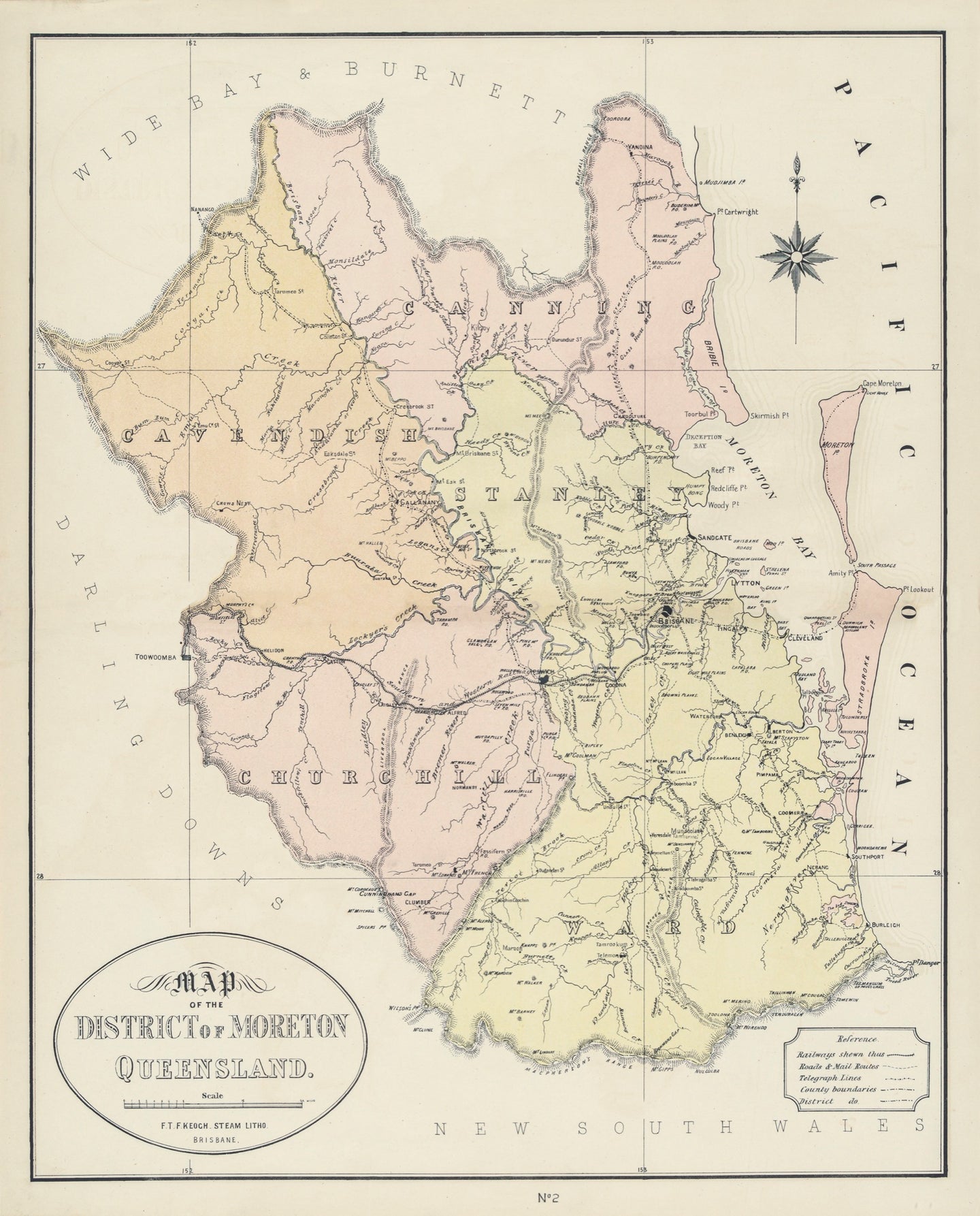 Map of the District of Moreton