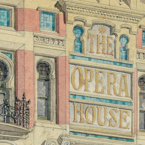 Facade illustration of The New Opera House, Melbourne