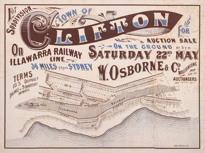 Town of Clifton on Illawarra Railway Line, 36 Miles from Sydney, 1886