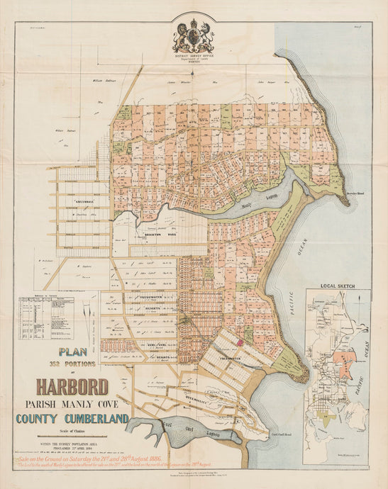 Plan of 352 Portions at Harbord, Manly Cove