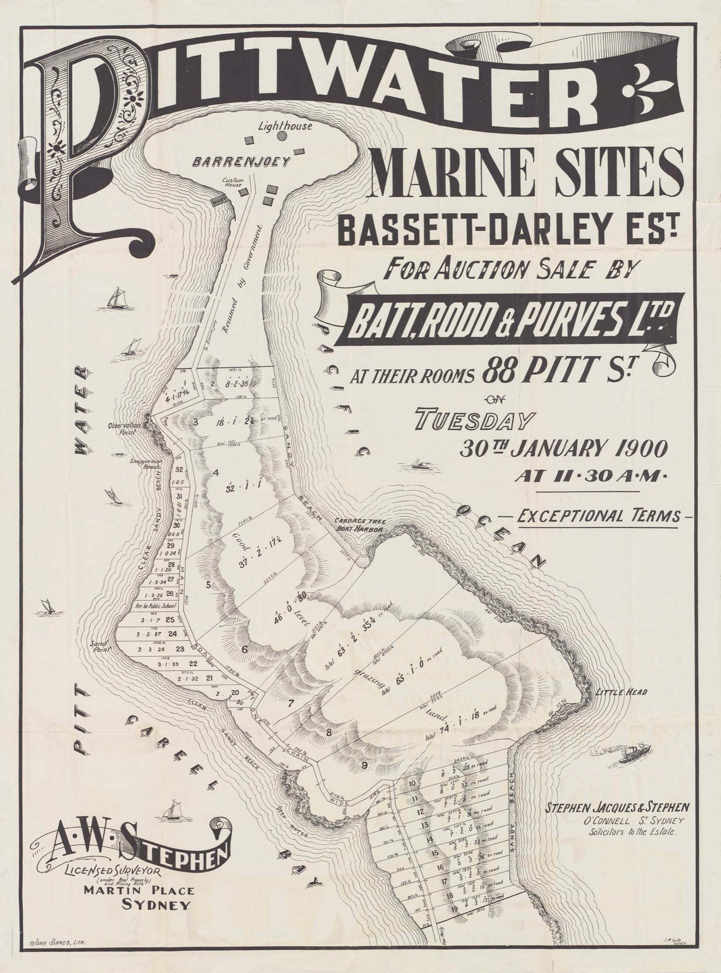 Pittwater Marine Sites - Basset Darley Estate for Auction Sale