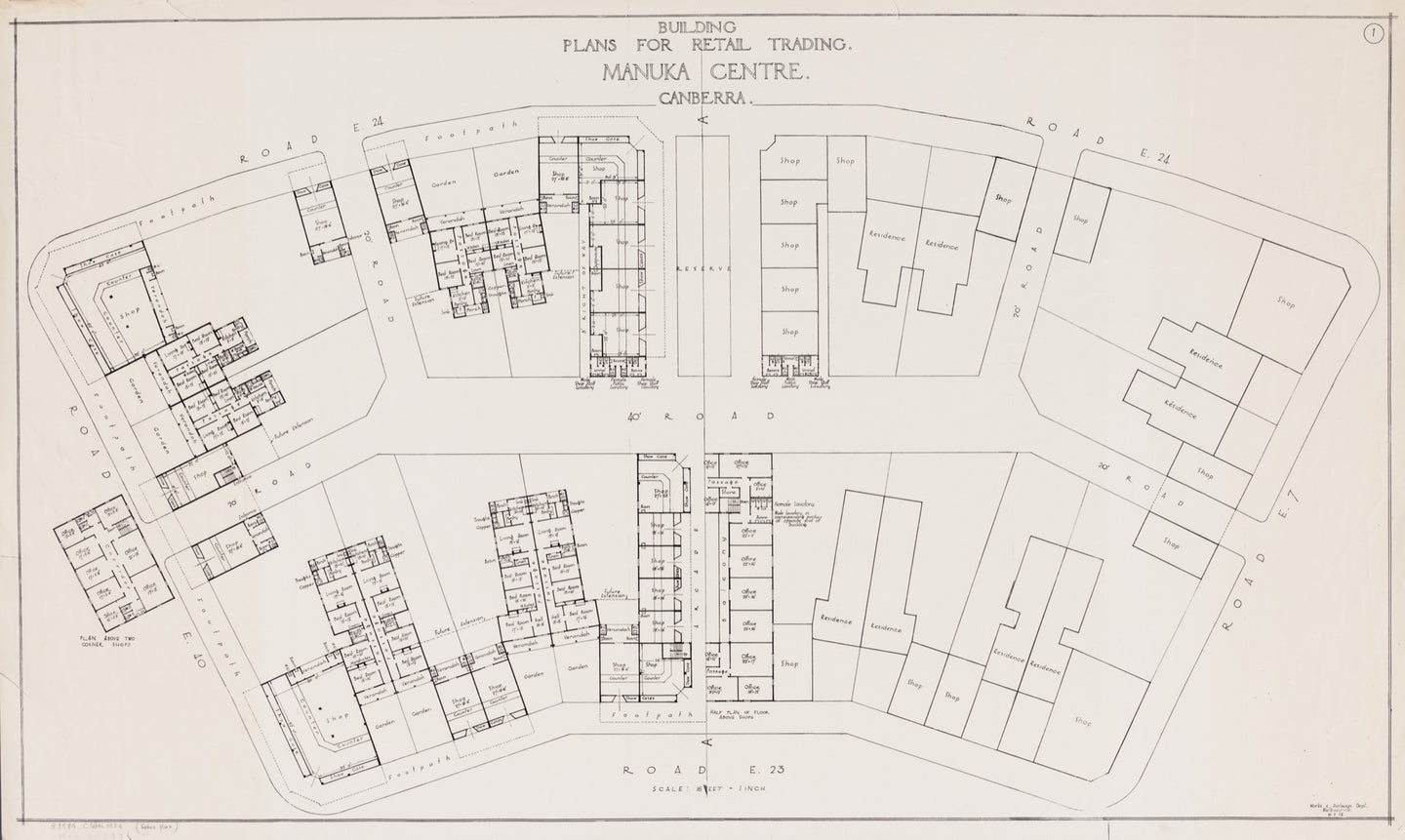 Building Plans for Retail Trading: Manuka Centre, Canberra