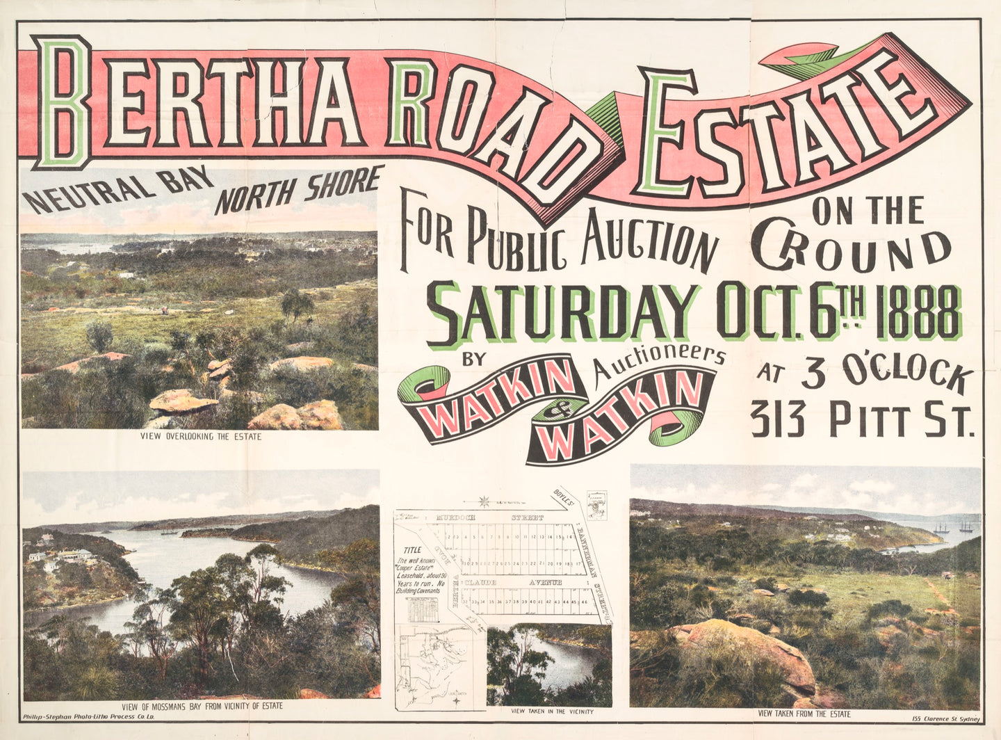 Bertha Road Estate - Neutral Bay, North Shore, 1888