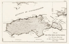 Load image into Gallery viewer, Plan de L&#39;Île des Kanguroos à la Nouvelle Holland (Map of Kangaroo Island)