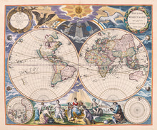 Load image into Gallery viewer, &#39;New Map of the World&#39; by P. Goos, &#39;The Sea Atlas of the Water World&#39;, 1668