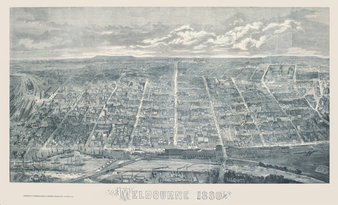 Melbourne 1880 - bird's-eye view