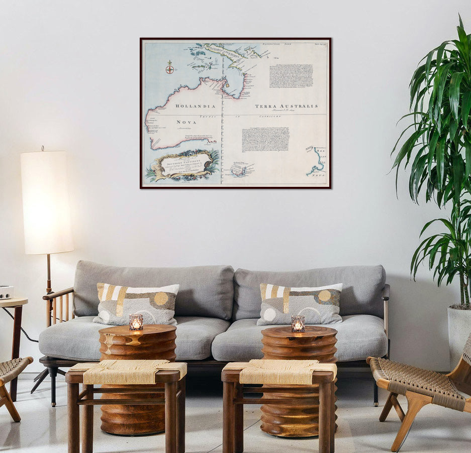 A Complete Map of the Southern Continent Surveyed by Capt. Abel Tasman ...