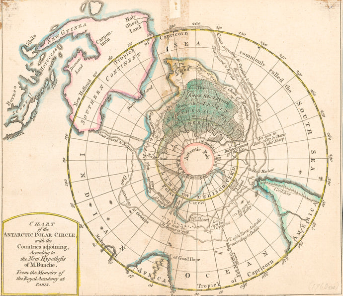 Chart of the Antartctic Polar Circle with the Countries Adjoining, 1760