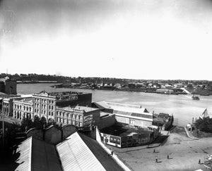 Eagle Street Pier Looking Towards Howard Smith Wharves, ca. 1900