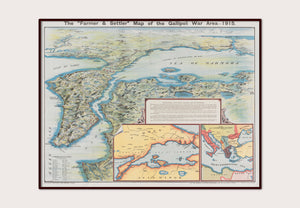 The Farmer & Settler Map of the Gallipoli War Area - 1915