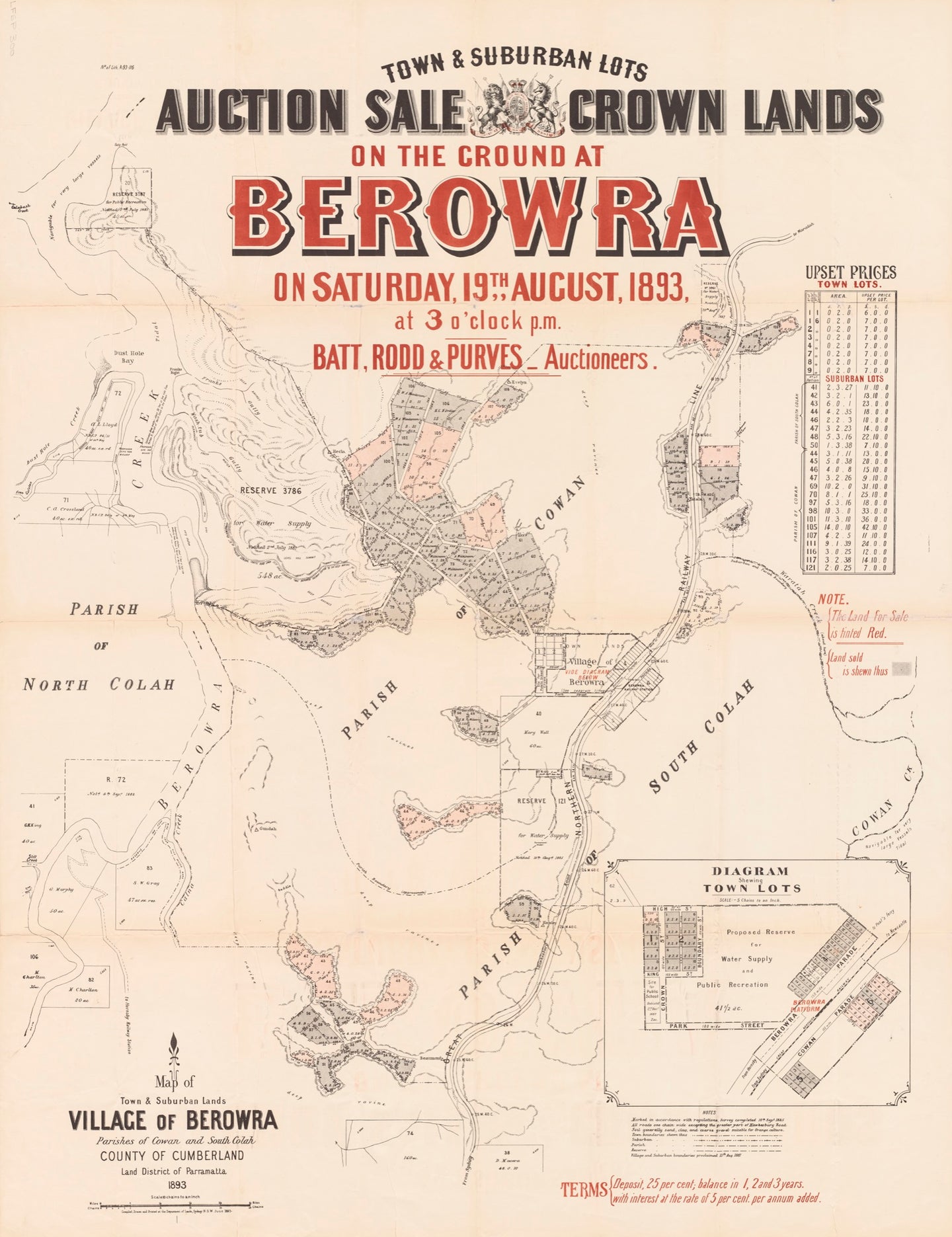 Auction Sale of Crown Lands on the Ground at Berowra, 1893