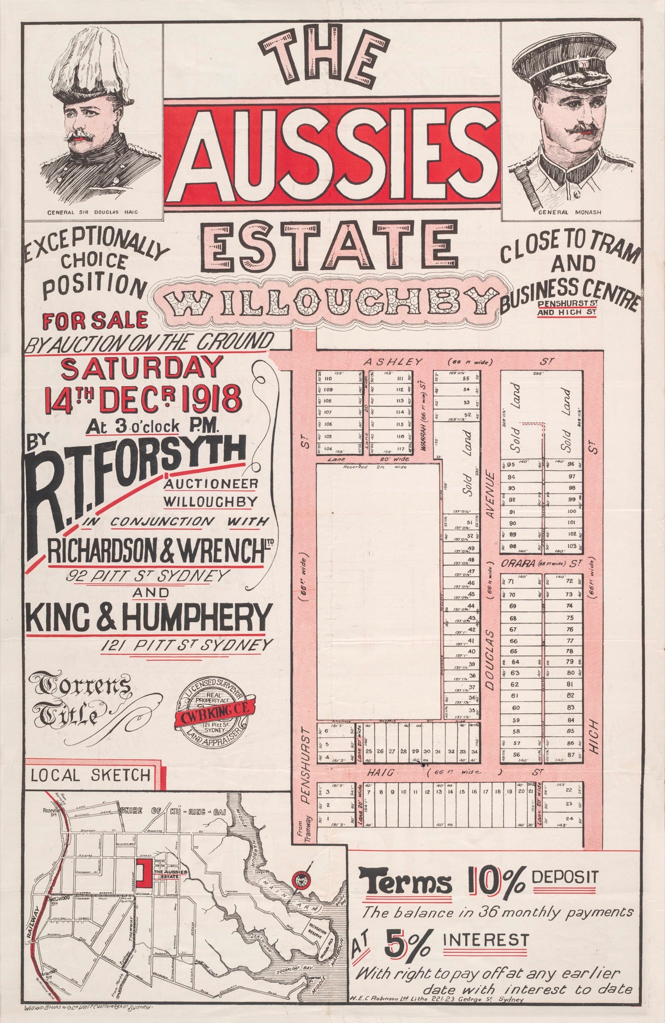 The Aussies Estate Willoughby - Exceptonally choice position, close to tram and business centre