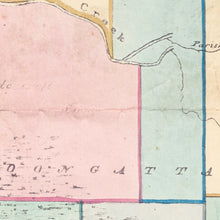 Load image into Gallery viewer, Map of the Illawarra from Shoalhaven to Kiama, with plan of Village of Dapto. Historic buildings from around the district.