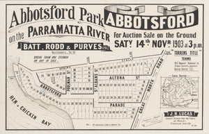 Abbotsford Park on the Parramatta River, 1903