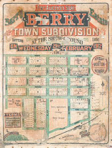 Berry - For Auction Sale Town Subdivision, 1912