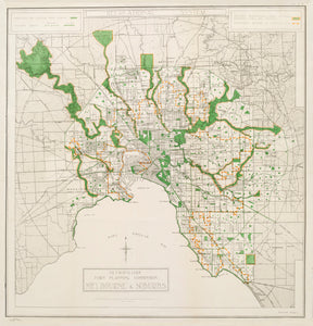 Melbourne & Suburbs Recreation System - Proposed Metropolitan Parks, Open Spaces and Parkway Drives