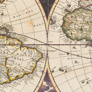 'New Map of the World' (Nieuwe werelt kaert ) Plate 1 from 'The Sea Atlas of the Water World' (De zee-atlas ofte water-wereld)