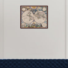 Load image into Gallery viewer, &#39;New Map of the World&#39; (Nieuwe werelt kaert ) Plate 1 from &#39;The Sea Atlas of the Water World&#39; (De zee-atlas ofte water-wereld)