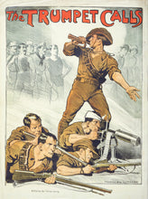 Load image into Gallery viewer, Norman Lindsay - Anzac Recruitment Poster &#39;The Trumpet Calls&#39;