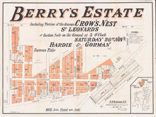 Load image into Gallery viewer, Berry&#39;s Estate including the famous Crows Nest, St Leonards, 1890