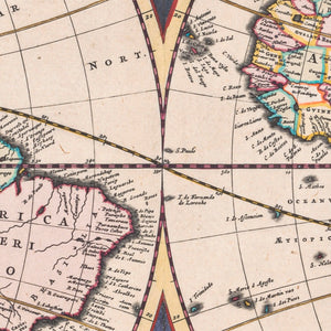 'New Map of the World' by P. Goos, 'The Sea Atlas of the Water World', 1668