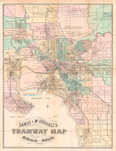 Load image into Gallery viewer, Sands &amp; McDougall&#39;s Tramway Map of Melbourne and Suburbs