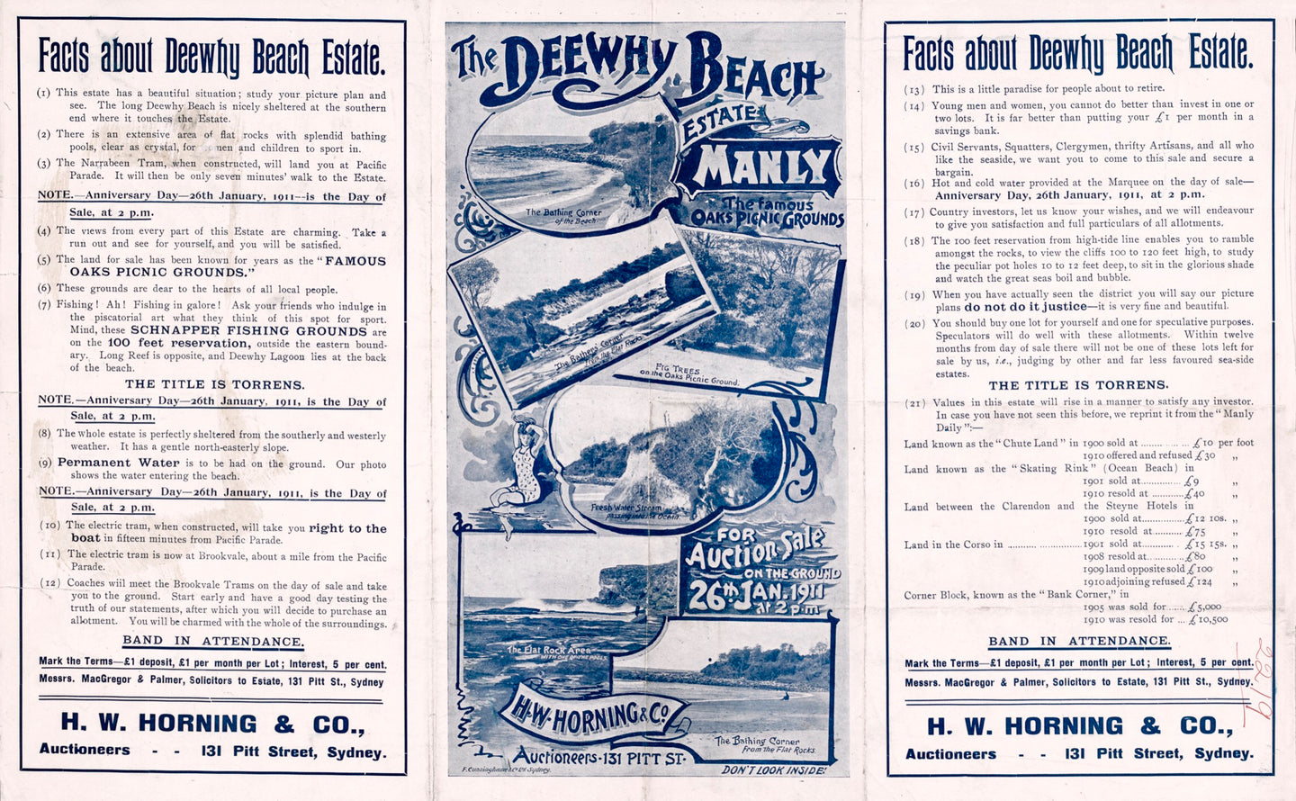 The Deewhy Beach Estate, Manly - the famous Oaks Picnic Grounds (brochure)