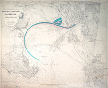 Load image into Gallery viewer, Hobson Bay and River Yarra leading to Melbourne - Proposed Railway Dock