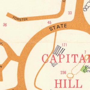 Tourist Map of Canberra, Australian Capital Territory